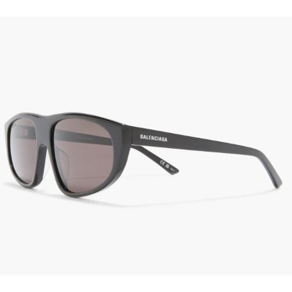 Balenciaga 60mm Rectangular Sunglasses black - Picture 3 of 8